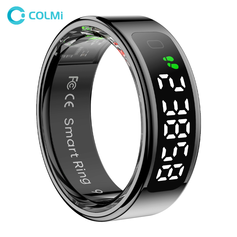 Smart Ring Health Tracker Heart Rate Sleep - COLMI R12 Smart Ring mit Display