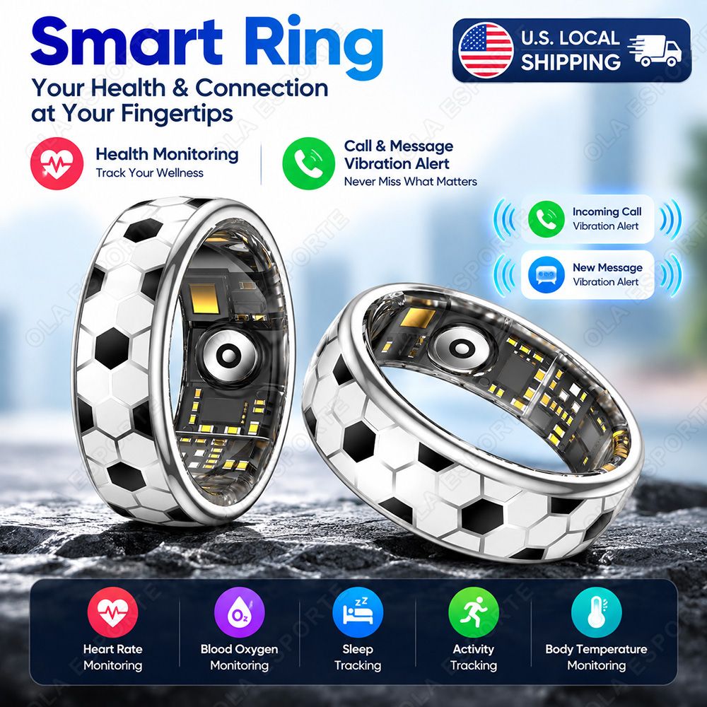 Smart Ring Step Calorie Fitness Monitor - Vibrationsalarm Smart Ring für Männer und