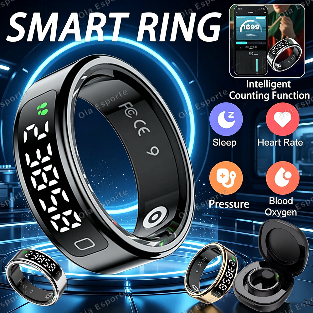Smart Ring Health Tracker Heart Rate Sleep - Neuer Smart-Ring mit Ladefunktion, Herzfrequenz- und