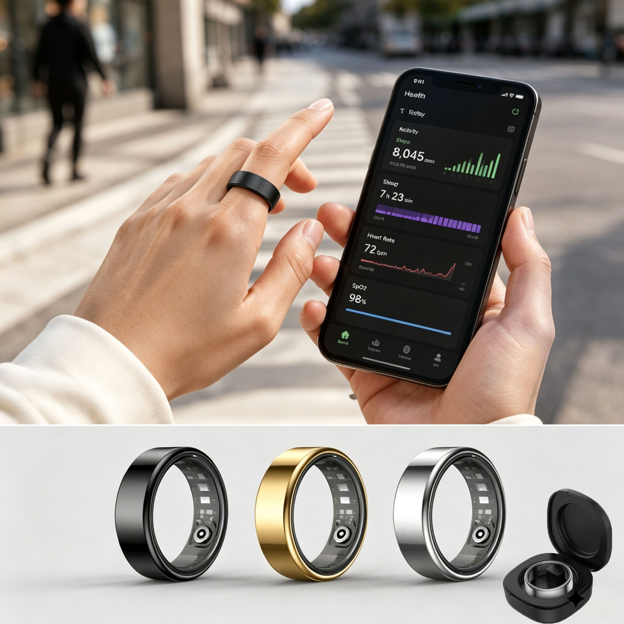 Intelligenter Ring zur Überwac – Smart Ring Health Tracker Heart Rate Sleep Bewertung und Preis