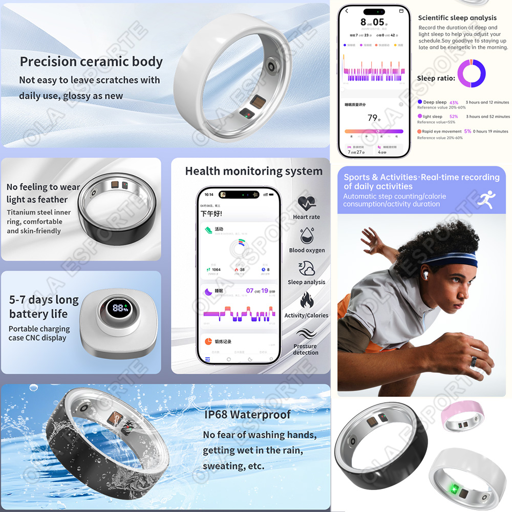 Keramik-Smart-Ring mit Herzfre – Smart Ring Health Tracker Heart Rate Sleep Bewertung und Preis